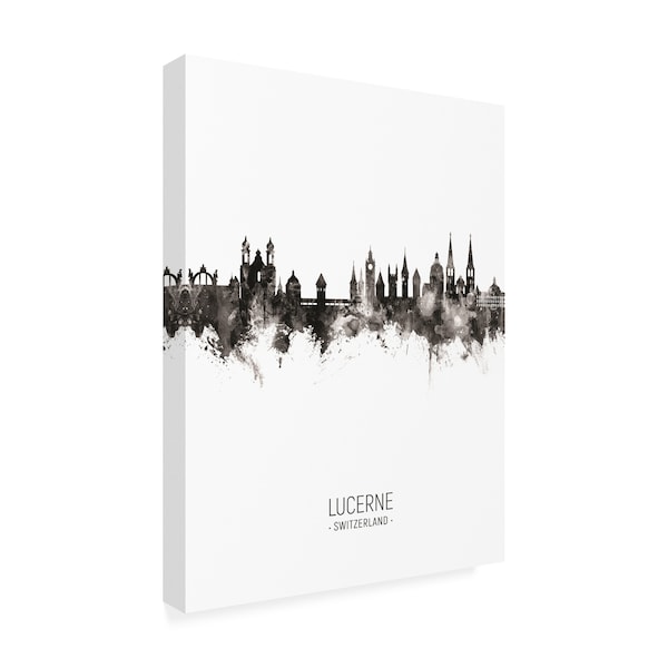 Michael Tompsett 'Lucerne Switzerland Luzern Skyline Portrait II' Canvas Art,24x32